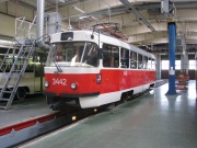 Вагон МТТЧ, производства ТРЗ в Краснопресненском (Строгино) трамвайном депо