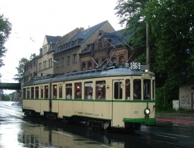 Первый сочлененный трамвай, 1926 года выпуска.